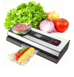 Electric Home Use 80kpa Food Vacuum Sealer Machine Automatic Packer with Kitchen Scale for Dry Moist Food RV