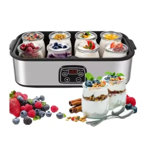 Electric Home Use Multi-Purpose Stainless Steel Food Processor Timer Touch Control for Fermenting Yogurt Churning Ice Cream