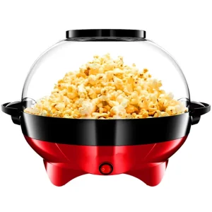 Electric Hot Air Popcorn Household Rapid Heating Popcorn Maker with Aluminum Construction