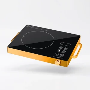 Electric Hot Plate 2200W Microlite Panel Mechanical Touch Control Single Burner Rapid Heating Soup Stewing Temperature
