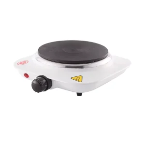 Electric Hot Plate Single Burner Portable RV Cooking Stove 1000W Coil Heating Element Metal Housing Temperature Control Knob