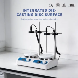 Electric Hot Plate with Magnetic Stirrer, Lab Mixer and Heater, 4 Positions Stirring Mixer