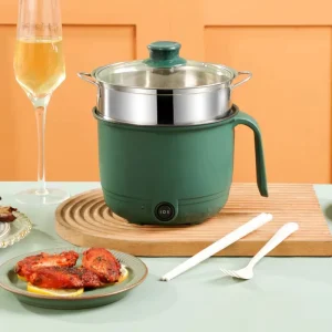 Electric Hot Pot Electric Frying Pans Cooker Non-Stick Coating Food Portable Household Double Layer Multi-Function Rice Cooker