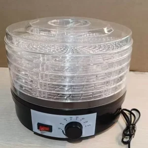 Electric Household Food Dehydrator 5 Tray Eco Friendly Low Noise Design for Snack Fruit Vegetable Meat Drying Plastic Housing