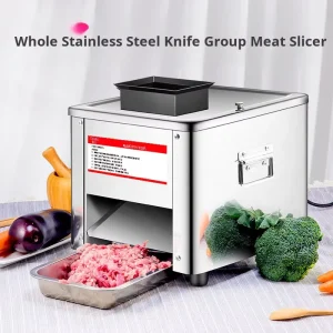 Electric Household Fully Automatic 2.5mm Stainless Steel Meat Slicer Grinder Vegetable Slicing Function 220V for Commercial