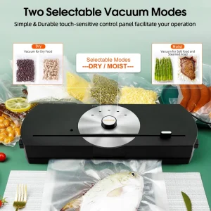 Electric Household Rotate Vacuum Sealer Detachable Lid Fast Heat Dissipation Continuous Sealing Dry Food