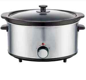 Electric Household Soup Pot with Ceramic Slow Cooker Glass Lid 1.5L-8L Removable Stew Cup Automatic Sous Vide Oval Shape