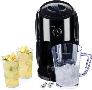 Electric Ice Crusher with Ice Scoop and Large Removable Hopper Box for Making Snow Cones Blending Slushie Iced Tea