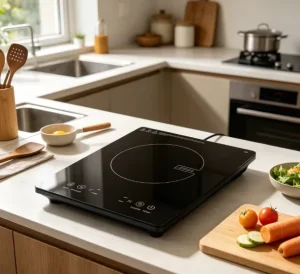 Electric Induction Cooker Single Burner Toughened Glass Panel 2.2KW Portable Rapid Heating Energy Efficiency AU Household Hotpot