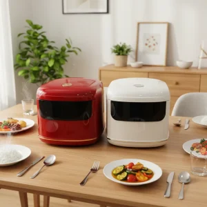 Electric Intelligent Mini Portable Household Rice Cooker Digital LED Display Non Stick Coating Inner Pot Touch Plastic Paddle