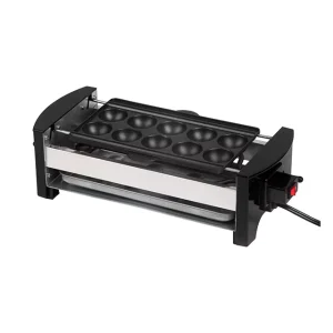 Electric Iron Non Stick Adjustable Temperature Control with Digital Display 800W Indoor Household Takoyaki Maker