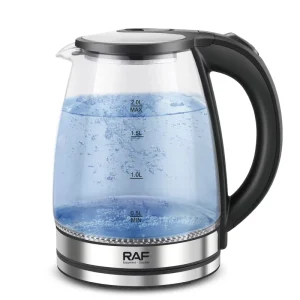 Electric Kettle Hervidor Eléctrico 1500W with 2.0L Borosilicate Glass Body 360° Swivel Base Rapid Boil and Auto Shut Off