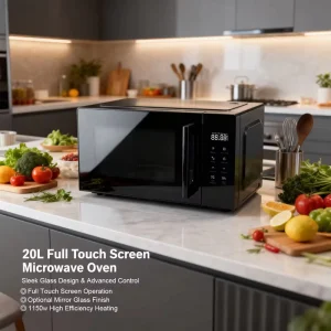 Electric Kitchen Countertop Microwave Oven 20 Liter Capacity Touch Screen Control Energy Efficient Hotel Household Use 1150W