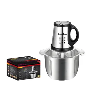 Electric Kitchen Multifunctional Stainless Steel Meat Grinder & Slicer for Household Use Baby Food Salad Vegetables Onion Fruits