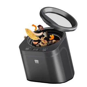 Electric Kitchen Trash Composter Commutator Free Motor Sustainable Household Food Waste Processor Stainless Steel