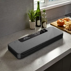 Electric Kitchen Vacuum Sealer for Fruit Vegetable Preservation Portable Stand Table Model Household Use Customizable Plugs