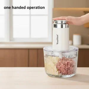 Electric Large Capacity 4 in 1 Multi Function Meat Grinder One Hand Operation Fast Food Prep Hygienic and Easy to Clean
