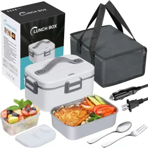Electric Lunch Box Food Heater 3 in 1 Ultra Quick Heated Lunch Boxes Portable Food Warmer