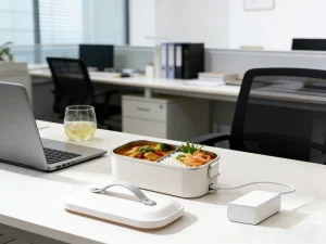 Electric Lunch Box Stainless Steel USB Charging Plug In Heating Portable Compact Size for Home Outdoor Use Heat