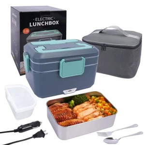 Electric Lunch Box for Adults 90w 3.5L Portable Food Warmer Dual Mode 2.5L + 1L Home Car Office Truck Use
