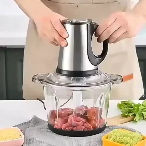 Electric Meat Grinder Food Mashing Machine Stainless Steel Multi Functional Household 3L Capacity