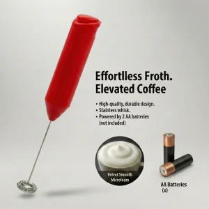 Electric Milk Foamer Handheld Whisk Milk Frother Battery Operated Foam Maker