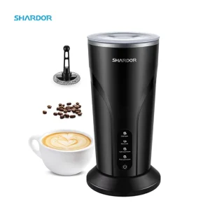 Electric Milk Frother 4 in 1 Espresso Steamer Electric Milk Foam Frother With Magnetic Foam Stir