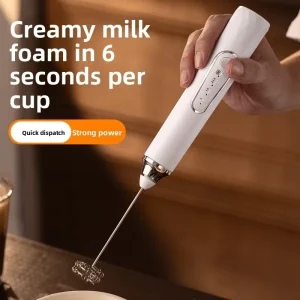 Electric Milk Frother Coffee Foamer Household Cream Whisk Handheld Mini Stirrer Cordless Egg Beater Multi speed 100W