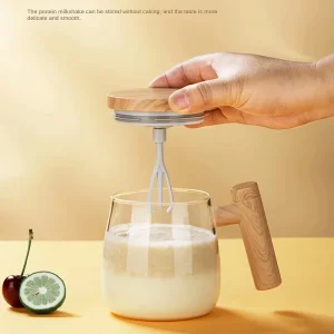 Electric Milk Frother High Borosilicate Glass Battery Powered 6000 RPM 3 Speed 0.3-0.5L Capacity for Coffee Milk Household Use