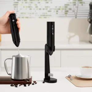 Electric Milk Frother Pitcher Milk Frother Rechargeable Handheld Electric Whisk Coffee Frother Mixer