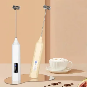 Electric Mini Milk Frother Coffee Milk Frothing Device with Egg Tools Convenient Stick Style for Perfect Froth