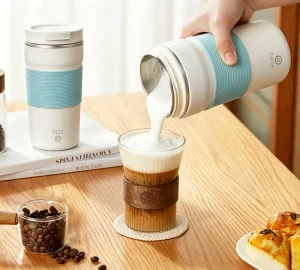 Electric Mini Milk Frother Kettle Coffee Maker Stainless Steel Portable Multi function Tea and Coffee Maker Household Use