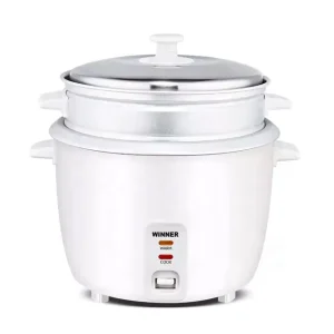 Electric Mini Rice Cooker 0.6L Automatic Cooking Plastic Drum Shape with Measuring Cup