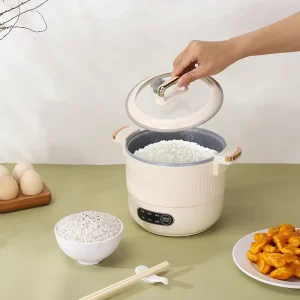 Electric Mini Rice Multi Cooker 1.2L Capacity Digital Timer Control Micro pressure Cooking for Home Office & Hotel Use