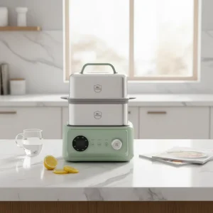 Electric Mini Stainless Steel Three Layer Portable Food Steamer
