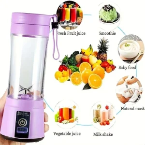 Electric Mini USB Automatic Dishwasher Safe Stainless Steel Blades Bottle Juicer Blender Home Kitchen Tool Fruit Vegetable
