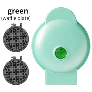 Electric Mini Waffle Maker Machine Compact Easy Clean Non Stick Surface Adjustable Thermostat Recipe Guide Household Use for US