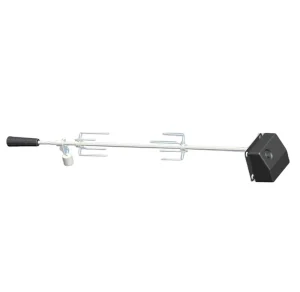 Electric Motor Outdoor BBQ Chicken Spit Rod Skewers Portable Rotisserie Kit