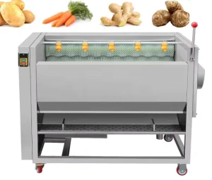 Electric Motorized Multifunctional Commercial Industrial Potato Cassava Ginger Carrot Brush Peeler Washer