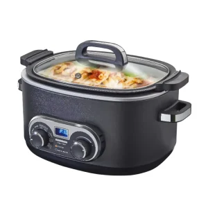 Electric Multi Function Cooker with Stew Sear Sous Vide Slow Cooker Oven Keep Warm Stove Top Function