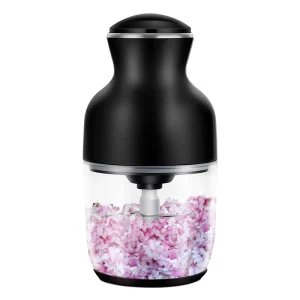 Electric Multi Function Food Processor Meat Grinder Glass Bowl 2 Blades Portable 350W Leak Proof A+ Home Use Vegetables Fruits