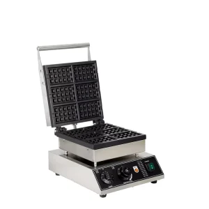 Electric Non Stick Commercial Waffle Maker Flip Balance Heating 1.75KW 220V 6pcs Egg Waffle Production New Condition