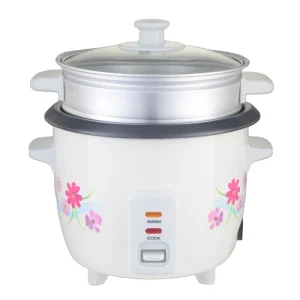 Electric One-Touch Automatic Rice Cooker Pot-Style Food Steamer with Measuring Cup Accessory