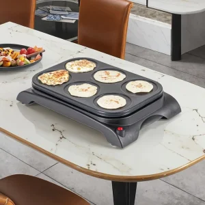 Electric Pancake Maker 6 Pans Cooking Tortillas Crepe for Household and Hotel Use