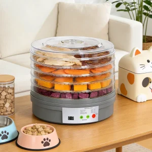 Electric Pet Food Dryer Household Food Dehydrator Machine 5 Tray Digital Control Eco Friendly Fruit & Vegetable Drying