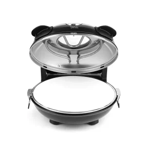 Electric Pizza Oven Adjustable Thermostat Overheat Protection Stainless Steel Housing Multi Purpose for Home
