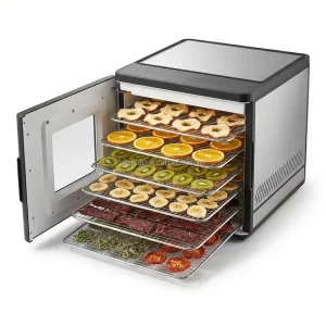 Electric Plastic Dehydrator for Beef Jerky 400W 48 Hour Timer Stainless Steel Tray Digital Control Mini Meat Drying Machine