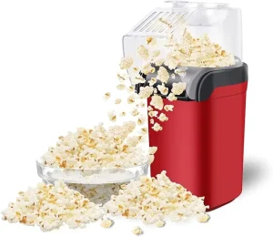 Electric Plastic Mini Popcorn Maker Fast 3 Minute Popcorn Machine Easy Operation for Home Kitchen Outdoor Movie Nights