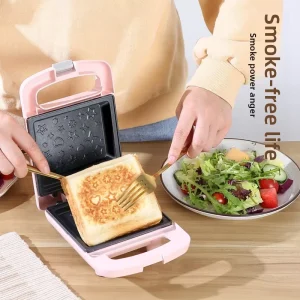 Electric Plastic Multi functional Sandwich Maker & Toaster Breakfast Machine with Sandwich Press 600W Energy Efficiency Level 4
