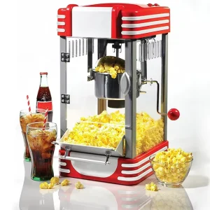 Electric Plastic Oil Caramel Popcorn Maker with Overheat Protection 310W Gift Box Packaging